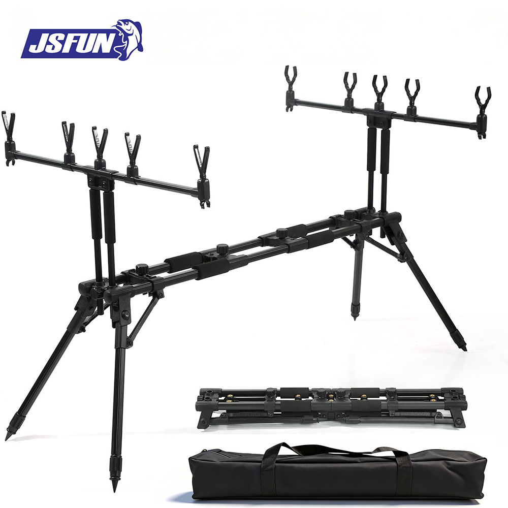 Fishing Rod Rack - JSFUN Adjustable 5-Rod Fishing Rod Stand
