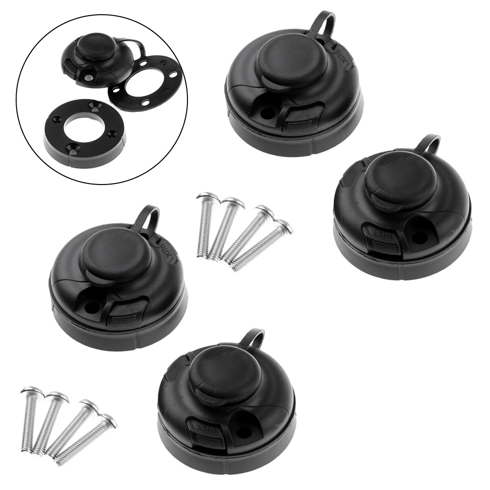 4Pcs Black ABS Fishing Rod Hol - Fishing Rod Boat 评论和价格